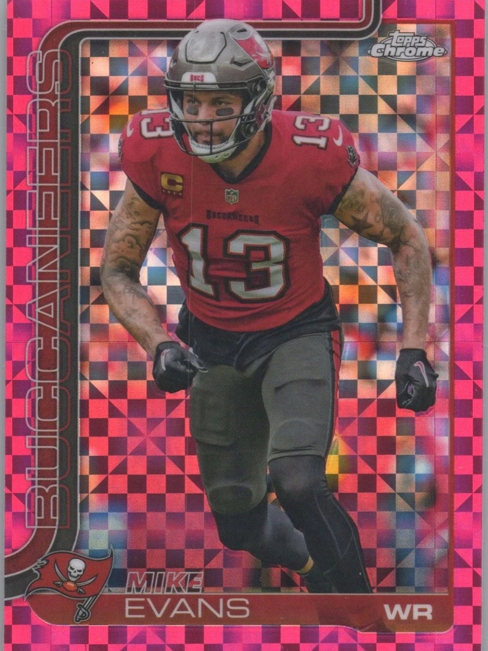 Mike Evans 2025 Topps Chrome Pink X-Fractor Tampa Bay Buccaneers